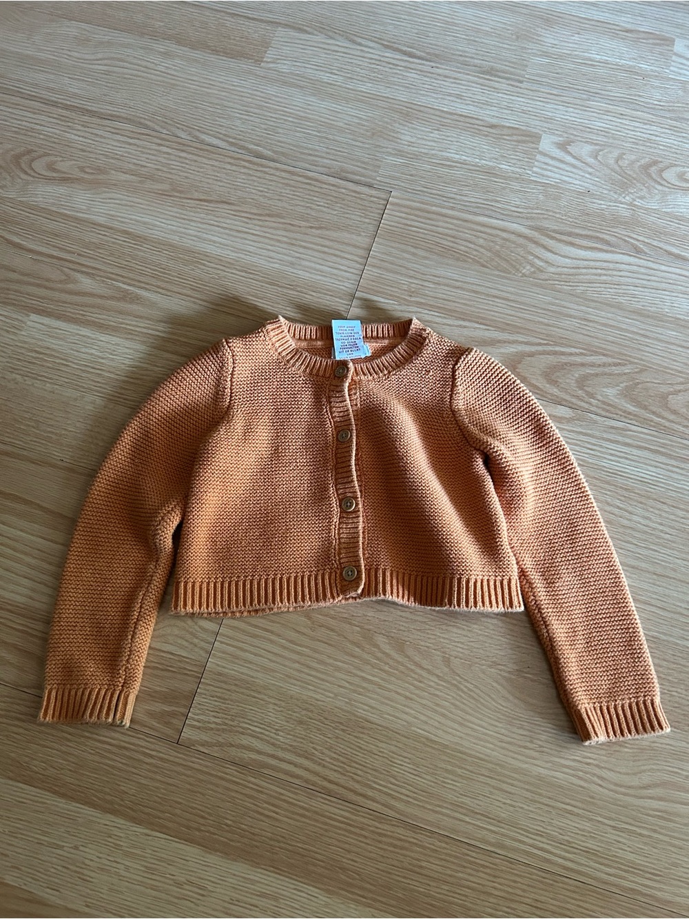 Tahari Light Orange Knit Cardigan Youth 4T